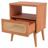 Mesa de Cabeceira com Tela Palhinha 01 Gaveta 50cm Tw48 Dalla Costa - Freijó - 4