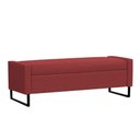 Ver imagem 1 de Recamier Bau Paris Base de Metal 1,20m Suede Bordo - Inova Decorações