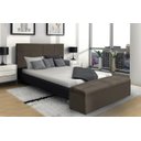 Ver imagem 2 de Kit Cabeceira e Calçadeira Raissa 120 cm Suede Marrom Claro