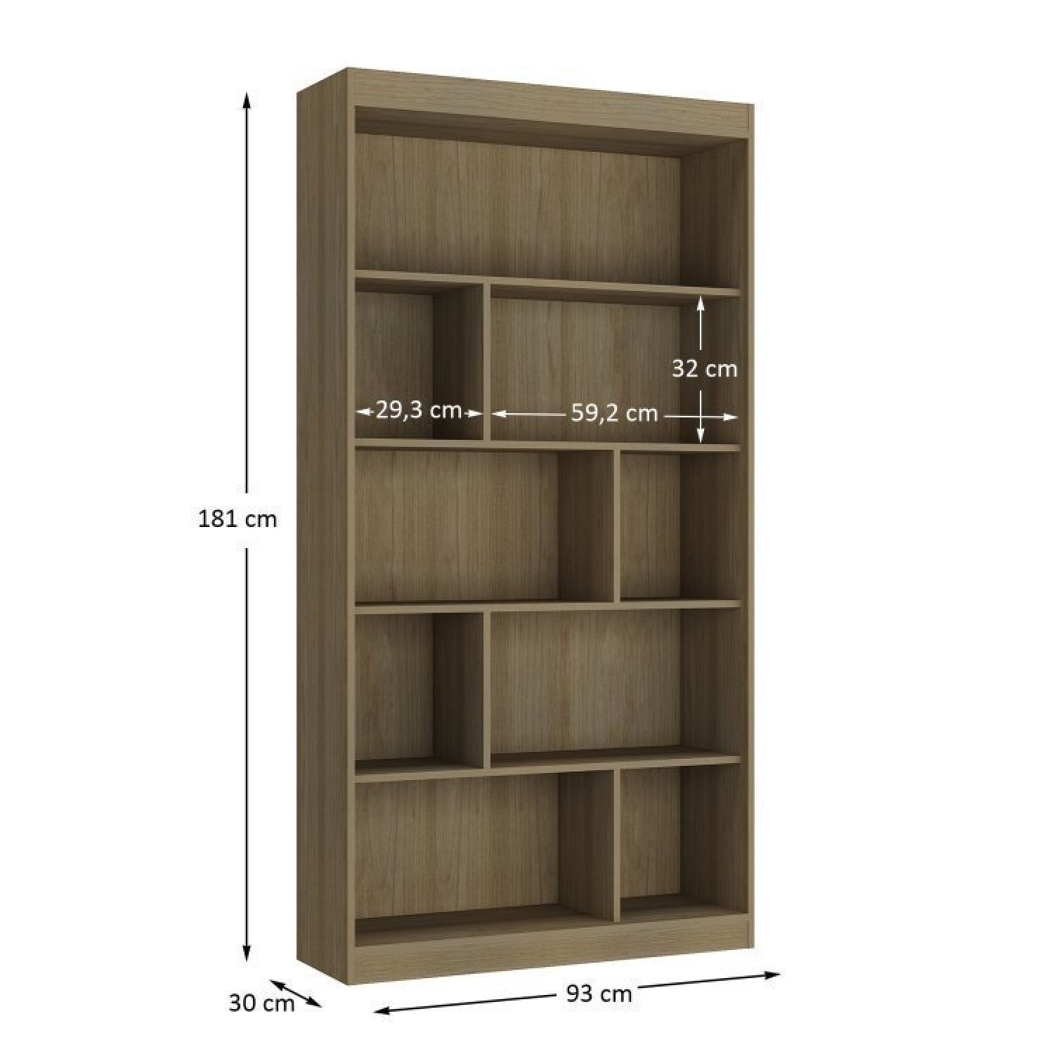 Kit 3 Peças Escrivaninha 150cm com Gaveteiro e Estante Espresso Móveis - 5