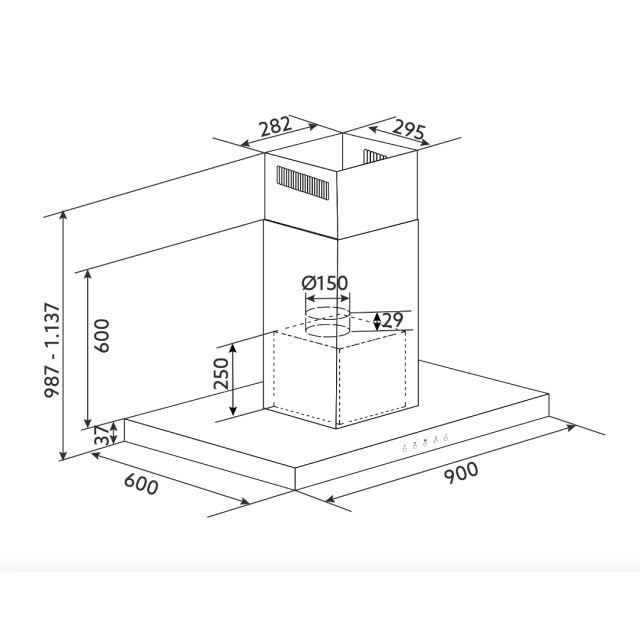 Coifa Ilha Inox Invita 90cm 127v 220v - 4