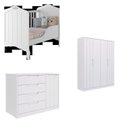 Ver imagem 2 de Quarto de Bebê 1 Berço Alegria 1 Cômoda 1 Guarda Roupa 4 Portas 4 Gavetas Espresso Móveis Branco