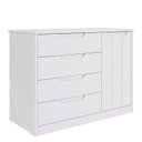 Ver mais imagens de Quarto de Bebê 1 Berço Alegria 1 Cômoda 1 Guarda Roupa 4 Portas 4 Gavetas Espresso Móveis Branco
