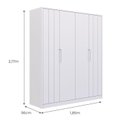 Ver imagem 4 de Quarto de Bebê 1 Berço Alegria 1 Cômoda 1 Guarda Roupa 4 Portas 4 Gavetas Espresso Móveis Branco