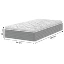 Ver imagem 2 de Colchão Solteiro Molas Ensacadas Pillow Top 88x188x25cm Martino Cinza Umaflex