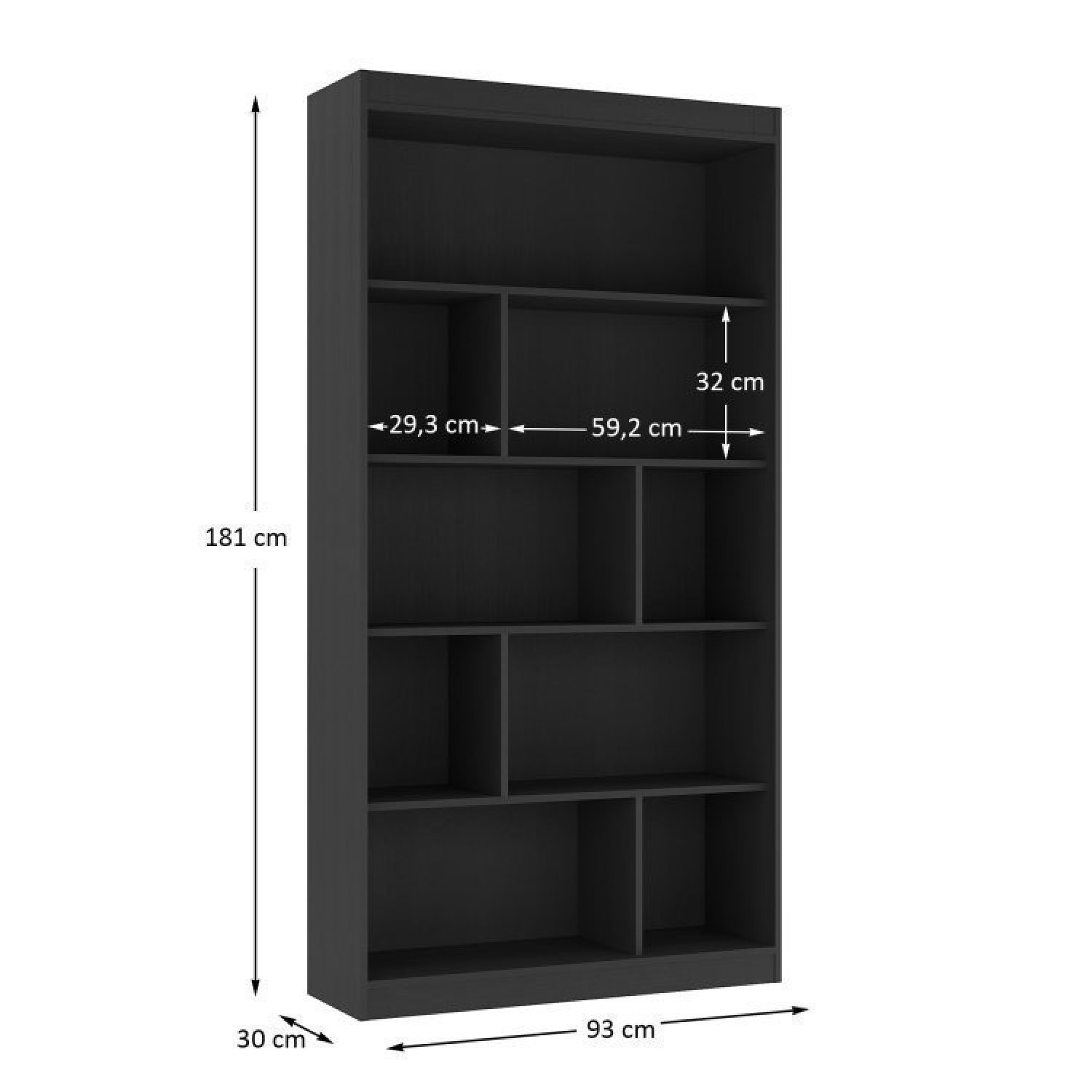 Kit 3 Peças Escrivaninha 150cm com Gaveteiro e Estante Espresso Móveis - 5