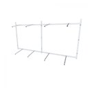 Ver imagem 3 de Arara de Roupas para Loja Quarto Closet 15 Peças Regulável 200x100 Cm Cor Branco Kit Clst1p154