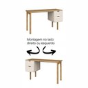 Ver imagem 7 de Escrivaninha com Gavetas Home Office 1,36m x 0,50m Orgânica Cantos Arredondados e Pés em Madeira