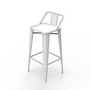 Ver imagem 1 de Banqueta Alta Bistrô com Encosto Iron Estrutura Aço Branco