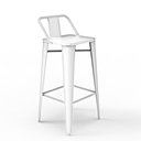Ver imagem 3 de Banqueta Alta Bistrô com Encosto Iron Estrutura Aço Branco