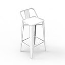 Ver imagem 2 de Banqueta Alta Bistrô com Encosto Iron Estrutura Aço Branco