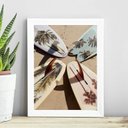 Ver imagem 1 de Quadro Coleção Praia Surf - Pranchas 45x34cm - com Vidro:madeira Branca