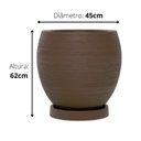 Ver imagem 5 de Vaso Oval 62x45cm Polietileno sem Prato Fibrarte