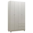 Ver imagem 2 de Quarto de Bebê Louise 4 Portas com Berço Doce Sonho 100 Branco Brilho e Colchão - AJL