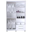 Ver imagem 3 de Quarto de Bebê Louise 4 Portas com Berço Doce Sonho 100 Branco Brilho e Colchão - AJL
