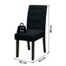 Conjunto com 4 Cadeiras Estofada Sala de Jantar Dubai Castanho / Preto Dobuê - 2