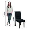 Conjunto com 4 Cadeiras Estofada Sala de Jantar Dubai Castanho / Preto Dobuê - 4