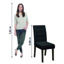 Ver imagem 4 de Conjunto com 4 Cadeiras Estofada Sala de Jantar Dubai Castanho / Preto Dobuê