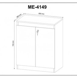 Kit 3 Peças Mesa para Escritório 127cm, Armário Multiuso e Estante Espresso Móveis - 13