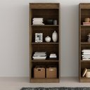 Ver imagem 5 de Kit 3 Peças Mesa para Escritório 127cm, Armário Multiuso e Estante Espresso Móveis