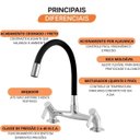 Ver imagem 5 de Misturador Cozinha Balcão 3006 C36 Bm Meber Metais Preto