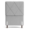 Cabeceira Cama Box Solteiro Mel 90cm com Frame Linho Cinza Claro - Abmaza - 2
