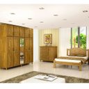 Ver imagem 1 de Quarto de Casal Grécia: Guarda-Roupa 10 Portas c/ Espelho Cama Cômoda Sapateira Madeira Pinus Mel -