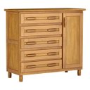 Ver imagem 5 de Quarto de Casal Grécia: Guarda-Roupa 10 Portas c/ Espelho Cama Cômoda Sapateira Madeira Pinus Mel -