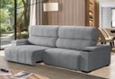 Ver imagem 1 de Sofá Retrátil e Reclinável Milão 3 Lugares Cinza 2,30m Suede com Porta Copos Sofá Casa