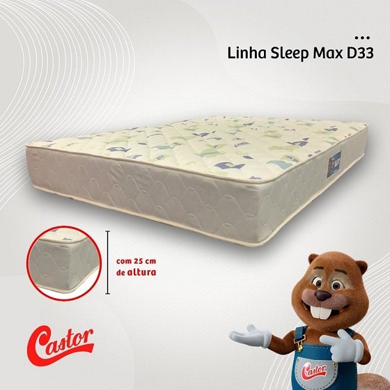 Colchão Casal Castor Sleep Max D33 138x188x25 - Altura 25cm - 2