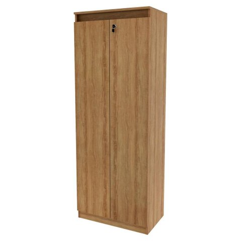 Armario Multiuso 2 Portas com Chave 160x60 Cm Am3110 Amendoa Tecno Mobili