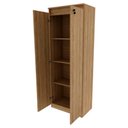 Ver imagem 5 de Armario Multiuso 2 Portas com Chave 160x60 Cm Am3110 Amendoa Tecno Mobili