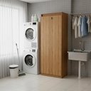 Ver imagem 7 de Armario Multiuso 2 Portas com Chave 160x60 Cm Am3110 Amendoa Tecno Mobili