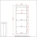 Ver imagem 6 de Armario Multiuso 2 Portas com Chave 160x60 Cm Am3110 Amendoa Tecno Mobili