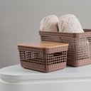 Ver imagem 6 de Cesto Organizador ou 2,5L com Tampa de Bambu Linha Grid