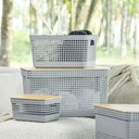 Ver imagem 3 de Cesto Organizador ou 2,5L com Tampa de Bambu Linha Grid
