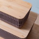 Ver imagem 7 de Cesto Organizador ou 2,5L com Tampa de Bambu Linha Grid
