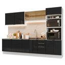 Ver imagem 2 de Armário de Cozinha Completa 310 Cm Branco/preto Lux Madesa 03