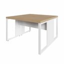 Ver imagem 3 de Plataforma de Trabalho 2 Pessoas 1,20m X 1,20m Pés Metal F5 Cor:macadâmia com Branco