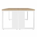 Ver imagem 5 de Plataforma de Trabalho 2 Pessoas 1,20m X 1,20m Pés Metal F5 Cor:macadâmia com Branco