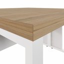 Ver imagem 7 de Plataforma de Trabalho 2 Pessoas 1,20m X 1,20m Pés Metal F5 Cor:macadâmia com Branco