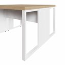 Ver imagem 6 de Plataforma de Trabalho 2 Pessoas 1,20m X 1,20m Pés Metal F5 Cor:macadâmia com Branco