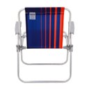 Ver imagem 5 de Cadeira de Praia Tramontina Samoa Alta em Alumínio com Assento Azul Escuro e Laranja