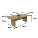 Ver imagem 2 de Mesa Reunião para Escritório Me4119 Amêndoa Tecnomobili