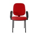 Ver imagem 6 de Cadeira Escritório Auditório Hotel Fixa Estofada com Braço Corsa Vermelho