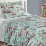 Cobre Leito Solteiro Prink Patchwork Infantil 02 Peças - Trenzinho - 2