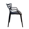 Kit 6 Cadeiras Allegra Preta Design Moderno Área Gourmet Externa Fácil de Limpar - 3