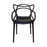Kit 6 Cadeiras Allegra Preta Design Moderno Área Gourmet Externa Fácil de Limpar - 2