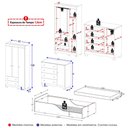 Ver imagem 4 de Quarto Infantil Completo com Minicama Montessoriana e Colchão Incluso Dengo Multimóveis MP4894 Off
