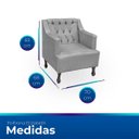 Ver imagem 7 de Kit 2 Poltronas para Sala de Estar Clássica Confortável e Reforçada Suede Elizabeth